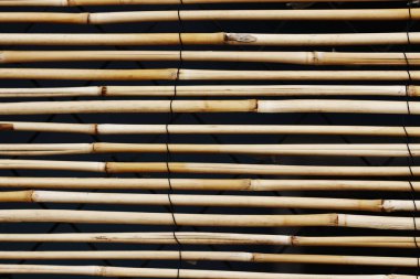 Yatay bambu duvar arkaplanı koyu arkaplan