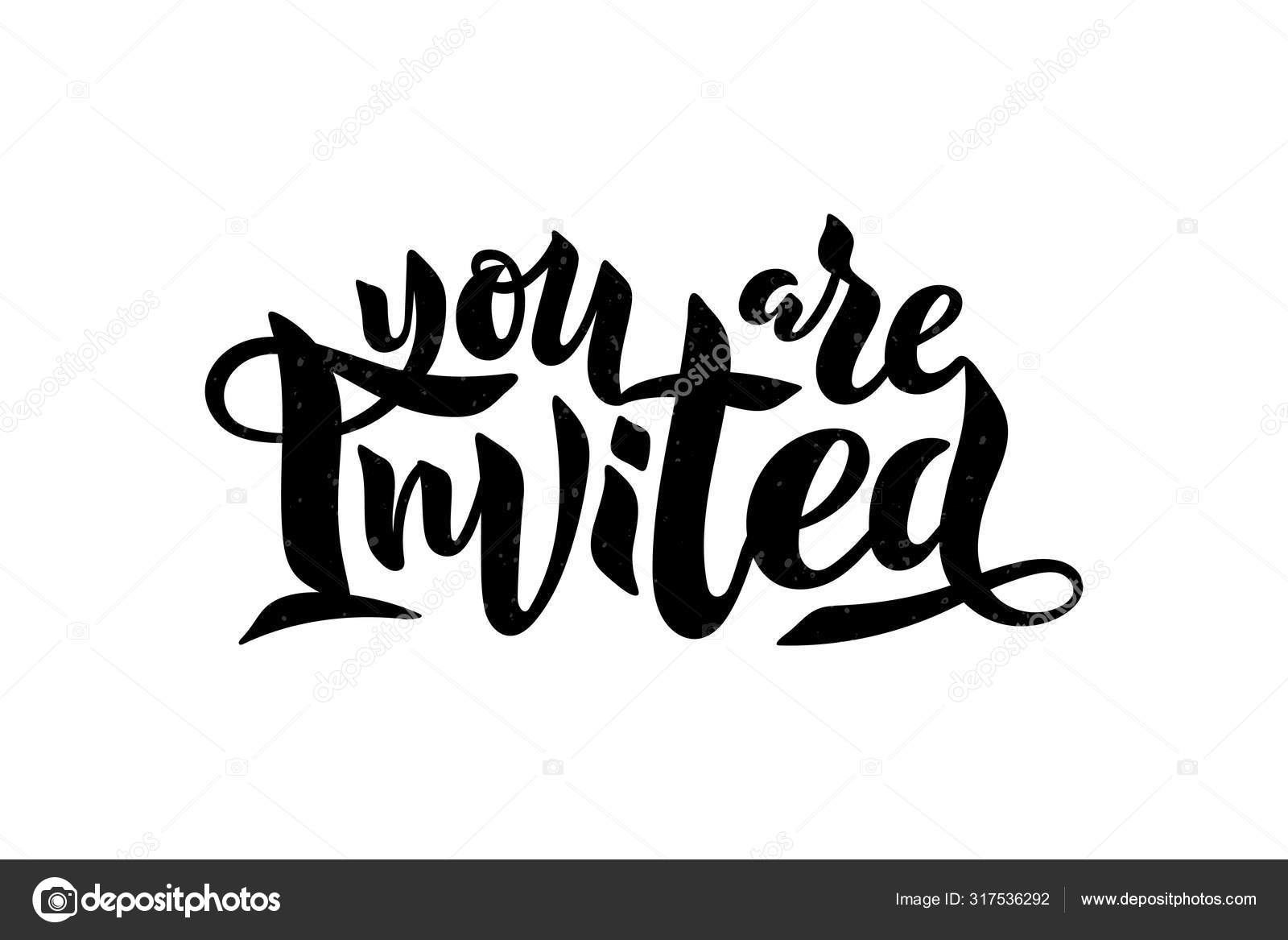 You Are Invited Text For Birthday Party Housewarming Anniversary Lettering For Invitation Greeting Card Eps 10 Stock Vector C Nataliadanilina You Are Invited Text For Birthday Party Housewarming Anniversary Lettering For Invitation Greeting Card Eps 10 Stock Vector C Nataliadanilina