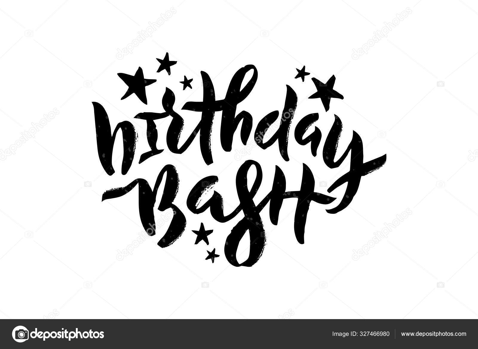 Birthday Bash Text With Stars For Card Invitation Brush Pen Lettering For Birthday Party Anniversary Vector Eps 10 Vector Image By C Nataliadanilina Vector Stock Birthday Bash Text With Stars For Card Invitation Brush Pen Lettering For Birthday Party Anniversary Vector Eps 10 Vector Image By C Nataliadanilina Vector Stock