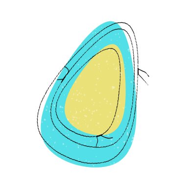 Soyut el yapımı dikişler. Oval şekiller, Paskalya için kabarcıklar. Pascha tatili için yumurta. İplik dikişleri. EPS 10