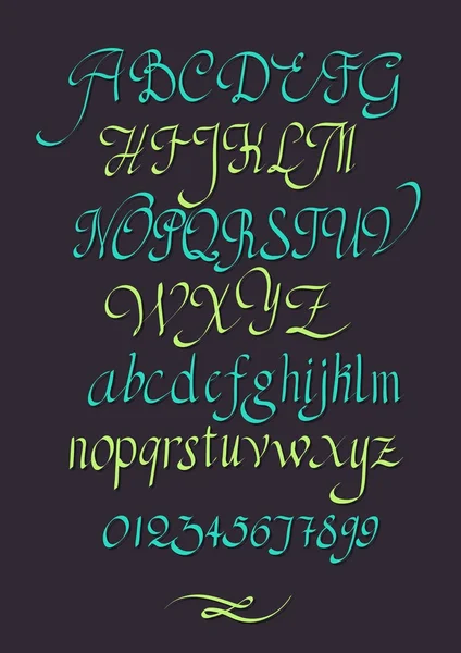 Calligraphic script fuente — Archivo Imágenes Vectoriales