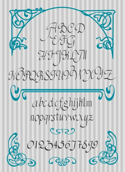 Calligraphic script fuente — Vector de stock