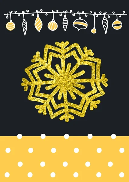 クリスマス装飾的デザインとスノーフレーク — ストックベクタ