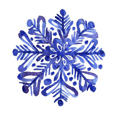 vektör suluboya kar taneleri