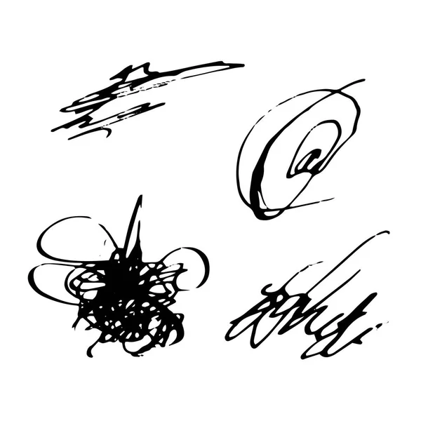 Grunge Encre stylo Set AVC — Image vectorielle