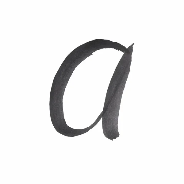Літера А написана з чорним чорнилом . — стоковий вектор