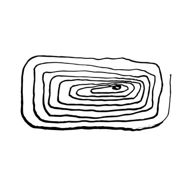 Grunge tükenmez kalem kontur