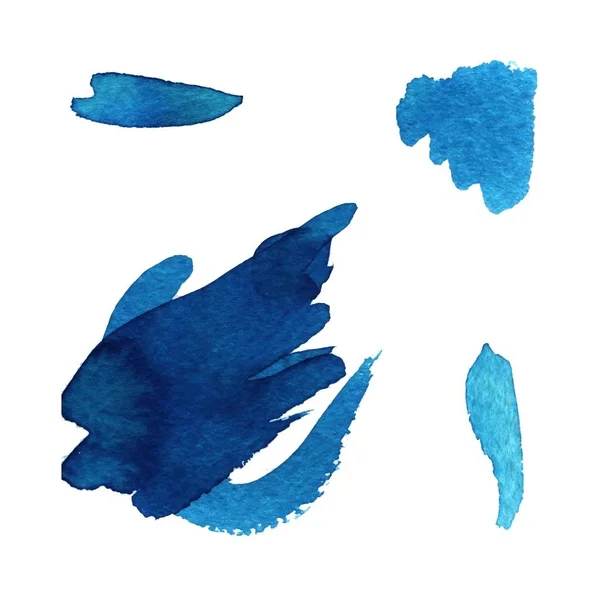 Grunge Brush Stroke conjunto azul — Archivo Imágenes Vectoriales
