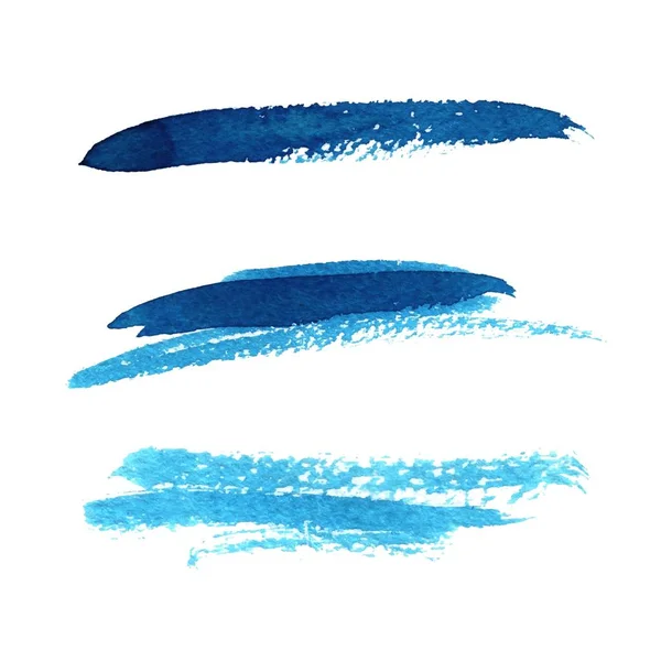 Brosse Grunge Stroke bleu ensemble — Image vectorielle