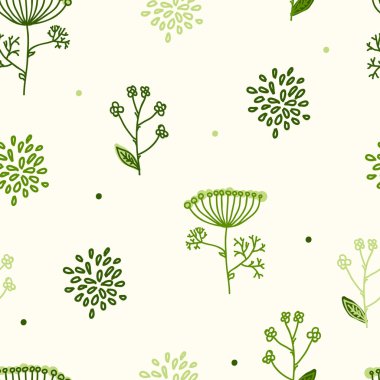 Çiçekler, Ukrayna, dereotu ile zerafet Seamless Modeli