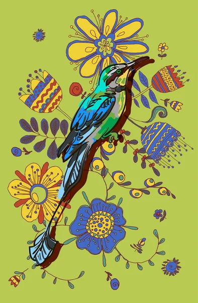 Dibujo del pájaro — Archivo Imágenes Vectoriales