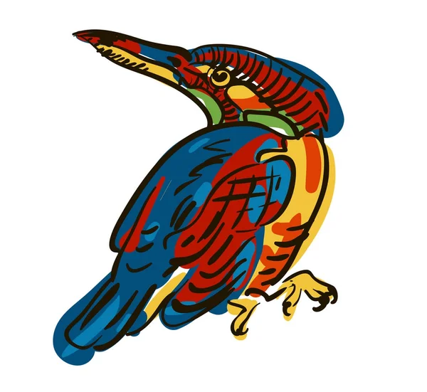 Dessin de l'oiseau — Image vectorielle