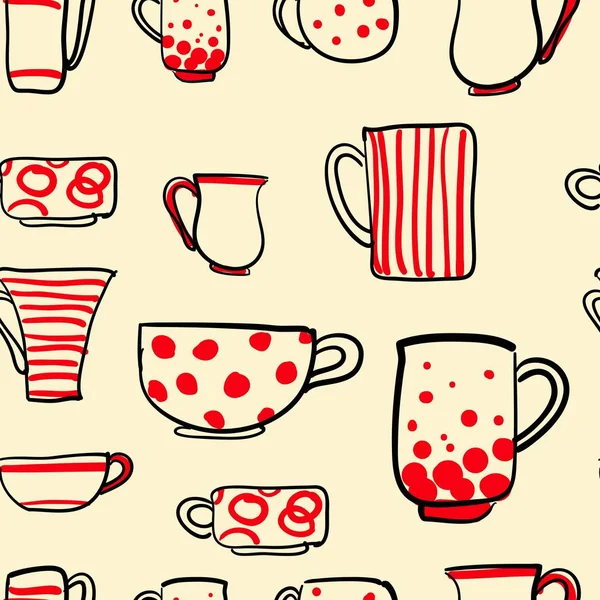 Set tazas vector — Archivo Imágenes Vectoriales