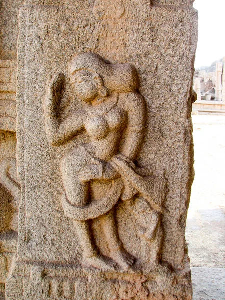 Hampi tapınakları heykeli — Stok fotoğraf