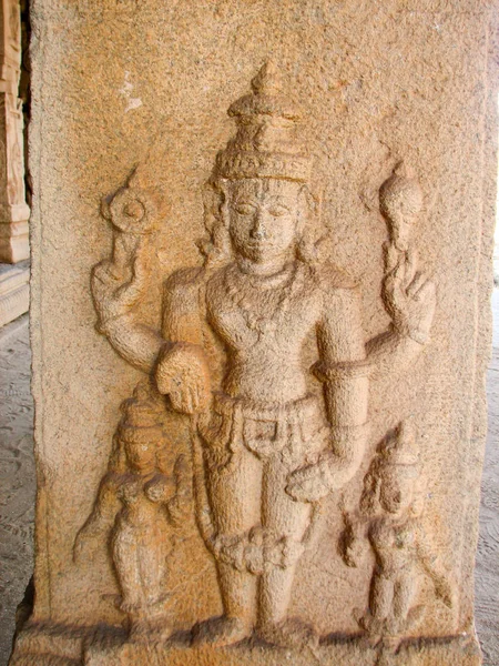 Sculptuur van tempels van Hampi — Stockfoto