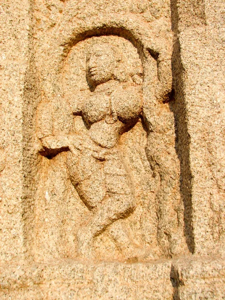 Sculptuur van tempels van Hampi — Stockfoto