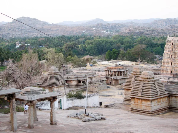 Virupaksha храм, розташований в руїни стародавнього міста Vijayanagar в Хампі, Індія. — стокове фото