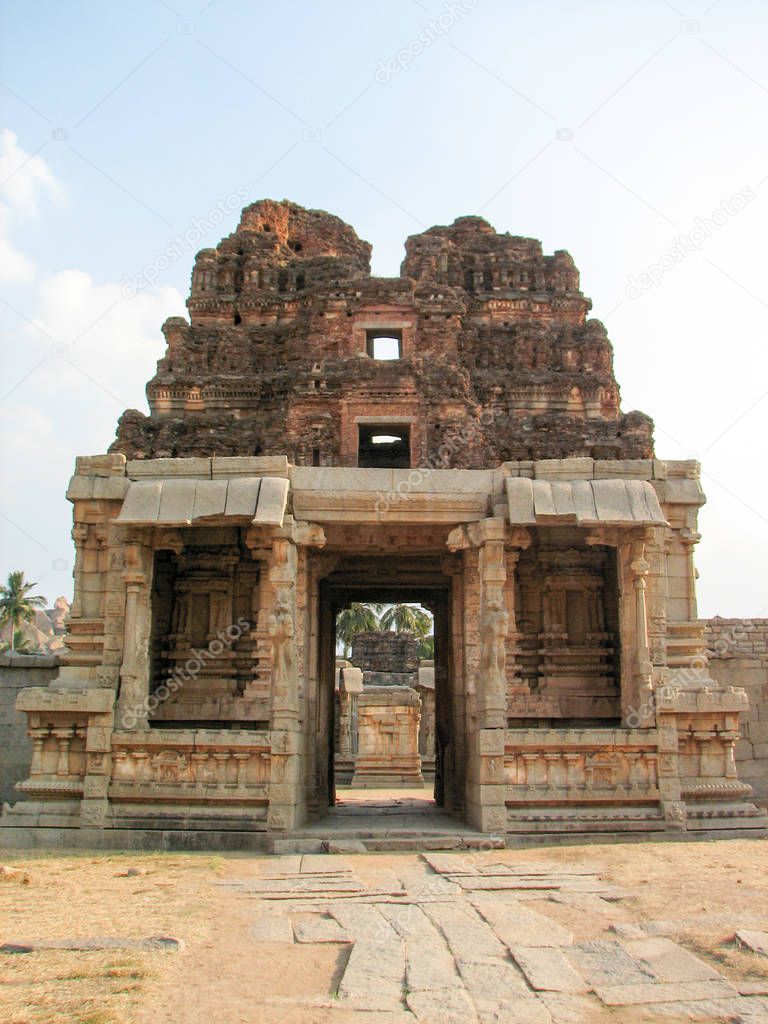 Detail of Krishna temple, Hampi