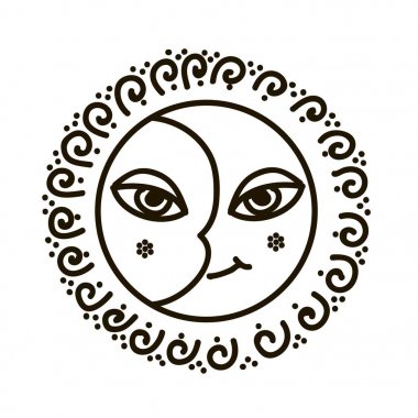 Kadınsı ve tüm gören göz simgesi ve kutsal geometri vektör çizim