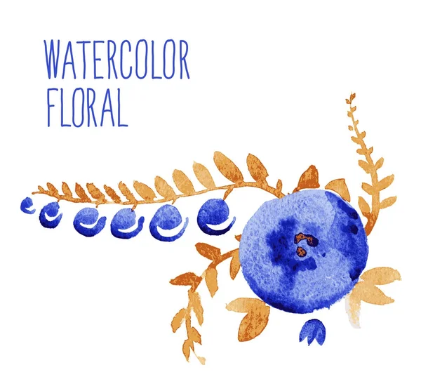 Buquê floral aquarela. — Vetor de Stock