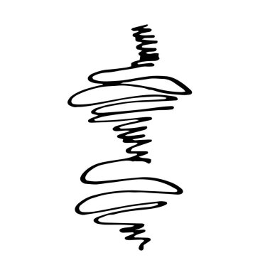 Grunge tükenmez kalem kontur