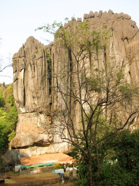 Kaya oluşumları Yana Karnataka, Hindistan. Büyük kaya