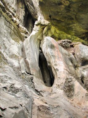 Rock formations in Yana Karnataka, India. Massive rock clipart