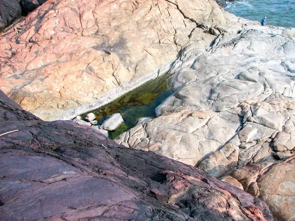 풍경 석양 바다 파도 — 스톡 사진
