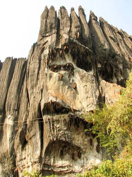 Formazioni rocciose a Yana Karnataka, India. Roccia massiccia — Foto Stock