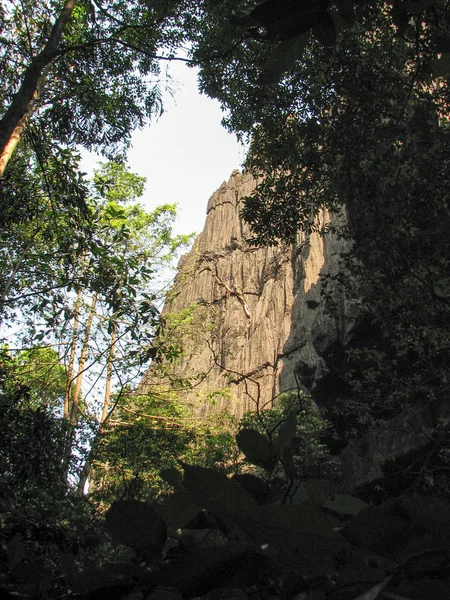 Formações rochosas em Yana Karnataka, Índia. Rocha maciça — Fotografia de Stock