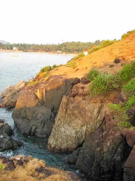 Dalgalar günbatımı deniz manzara — Stok fotoğraf