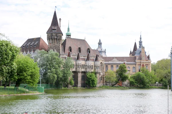 Vajdahunyad Castle güzel güneş ışığı ile