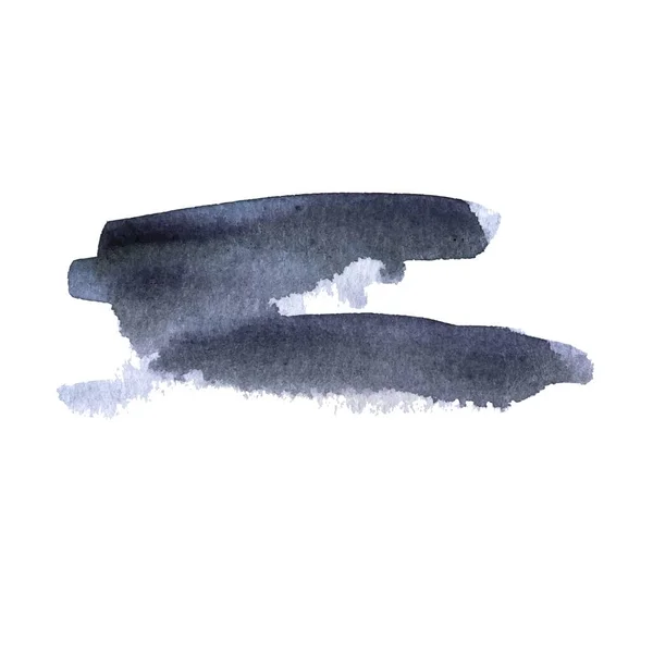 Vektor Aquarell Tintenfleck. nassen Pinselstrich auf Papier Textur. Trockene Pinselstriche. — Stockvektor