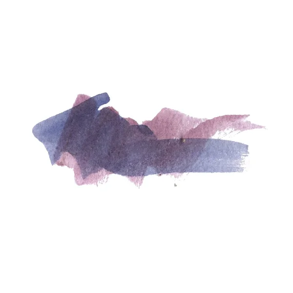 Vektor Aquarell Tintenfleck. nassen Pinselstrich auf Papier Textur. Trockene Pinselstriche. — Stockvektor