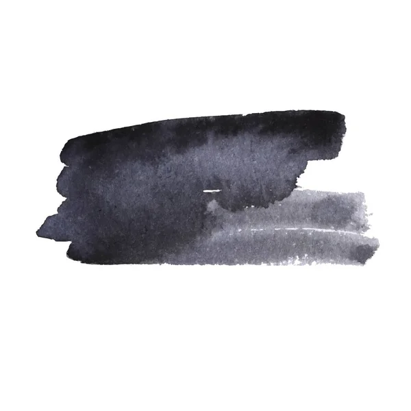 Vektor Aquarell Tintenfleck. nassen Pinselstrich auf Papier Textur. Trockene Pinselstriche. — Stockvektor