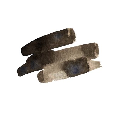 Vektör suluboya mürekkep lekesi. Kağıt dokusunda ıslak fırça darbesi. Kuru fırça darbeleri. Tasarım ögeleri için soyut bileşim