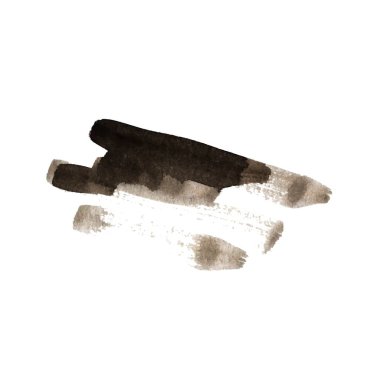 Vektör suluboya mürekkep lekesi. Kağıt dokusunda ıslak fırça darbesi. Kuru fırça darbeleri. Tasarım ögeleri için soyut bileşim