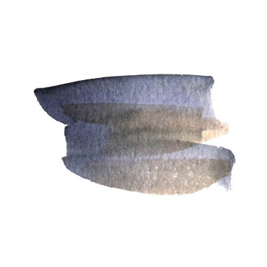 Vektör suluboya mürekkep lekesi. Kağıt dokusunda ıslak fırça darbesi. Kuru fırça darbeleri. Tasarım ögeleri için soyut bileşim