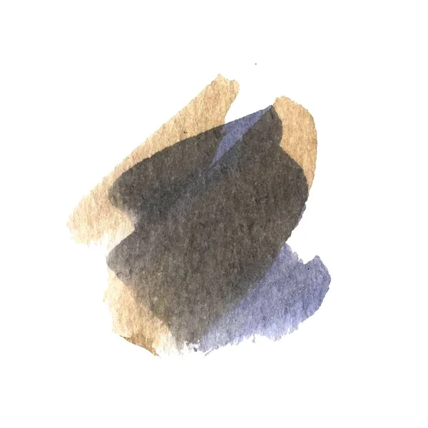 Encre vectorielle aquarelle spot. Coup de pinceau humide sur la texture du papier. Coups de pinceau sec. Composition abstraite des éléments de design — Image vectorielle