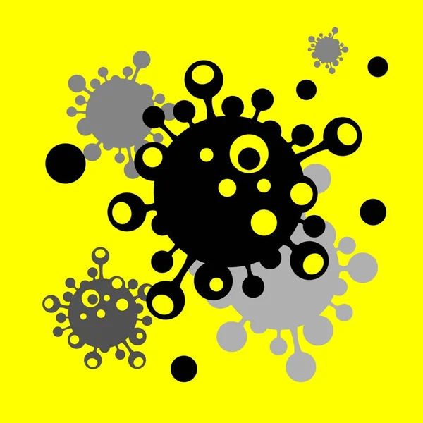 Mers Corona Virus Icon Shape Biological Hazard Risk Logo Symbol — Stock Vector