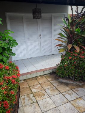 Carneiro sahilindeki büyük ev, Pernambuco, Brezilya.