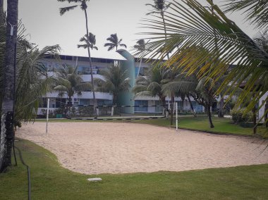 Porto de Galinhas, Pernambuco, Brezilya 'da düz bir tatil yeri.
