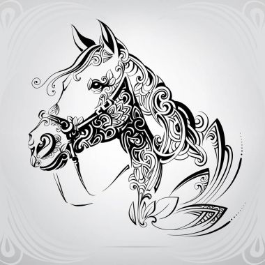 At logo vektör silüeti