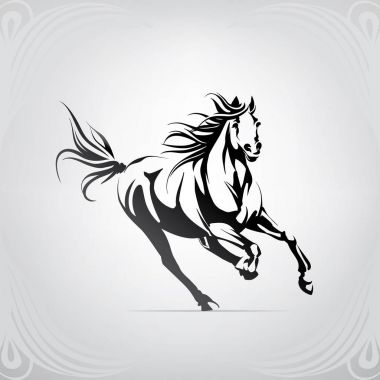 At logo vektör silüeti