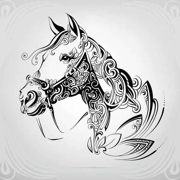 Silueta Vectorial Del Logotipo Del Caballo — Vector de stock