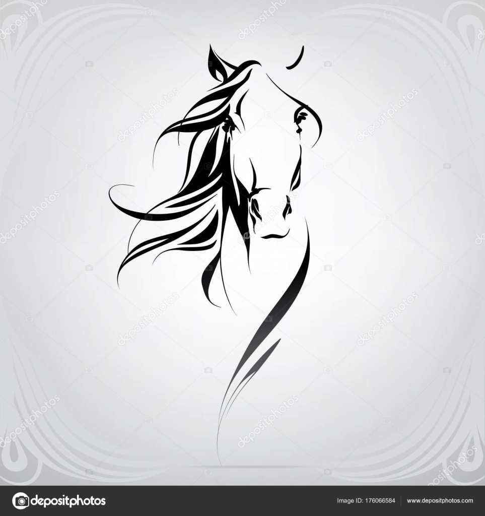 Download Vector Silhouette Horse Head — Stock Vector © nutriaaa ...