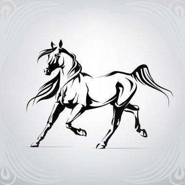 At logo vektör silüeti