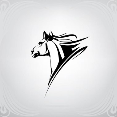At logo vektör silüeti