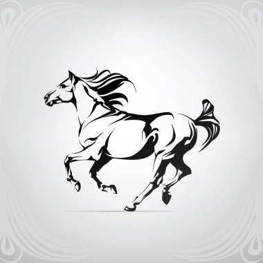 At logo vektör silüeti