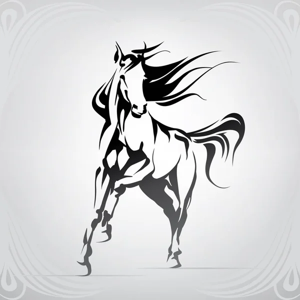 Silhouette Vectorielle Logo Cheval — Image vectorielle